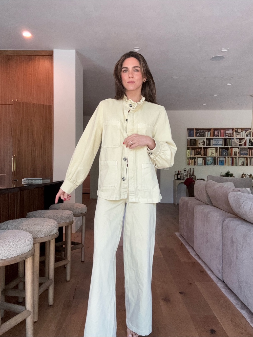 Seventy Cream Cotton Shirt Jacket